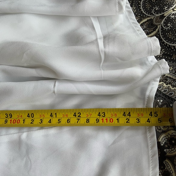 Tobi White Spaghetti Strap Gown with Front Split. Cross Back. - Picture 8 of 13